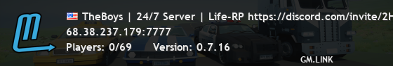 TheBoys | 24/7 Server | Life-RP https://discord.com/invite/2HnANvkRqY