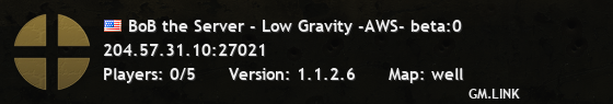 BoB the Server - Low Gravity -AWS- beta:0