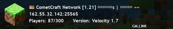 CometCraft Network [1.21] ɴᴀᴛɪᴏɴs | ᴛᴏᴡɴʏ »«