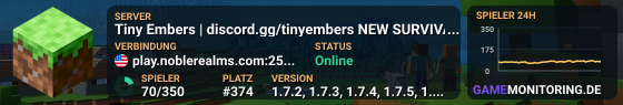 Tiny Embers | discord.gg/tinyembers NEW SURVIVAL OUT NOW!