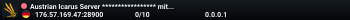 Austrian Icarus Server  ***************** mit Whitecrow
