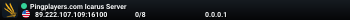 Pingplayers.com Icarus Server