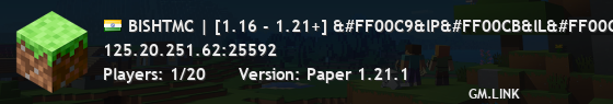 BISHTMC | [1.16 - 1.21+] &#FF00C9&lP&#FF00CB&lL&#FF00CC&lA&#FF00CE&lY&#FF00D0&lT&#FF00D1&lI&#FF00D3&lM&#FF00D4&lE &#FF00D8&lE&#FF00D9&lV&#FF00DB&lE&#FF00DD&lN&#FF00DE&lT &#FF00E2&lI&#FF00E3&lS &#FF00E7&lN&#FF00E8&lO&#FF00EA&lW &#FF00ED&lL&#FF00EF&lI&#FF0