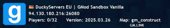 DuckyServers EU | GMod Sandbox Vanilla