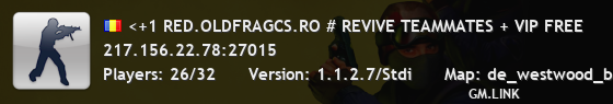 <+1 RED.OLDFRAGCS.RO # REVIVE TEAMMATES + VIP FREE