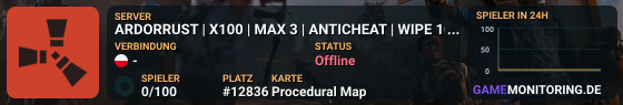 ARDORRUST | X100 | MAX 3 | ANTICHEAT | WIPE 10.11