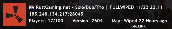 RustGaming.net - Solo/Duo/Trio | FULLWIPED 11/22 22.11
