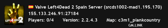 Valve Left4Dead 2 Spain Server (srcds1002-mad1.195.170)