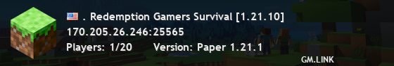 . Redemption Gamers Survival [1.21.10]