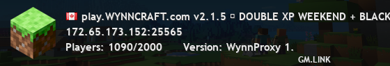 play.WYNNCRAFT.com v2.1.5 ✦ DOUBLE XP WEEKEND + BLACK FRIDAY SALE!
