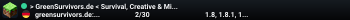 > GreenSurvivors.de < Survival, Creative & Minigames | Version 1.21.11