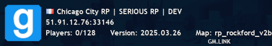 Chicago City RP | SERIOUS RP | DEV