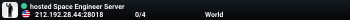 hosted Space Engineer Server