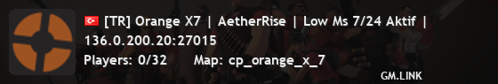 [TR] Orange X7 | AetherRise | Low Ms 7/24 Aktif |