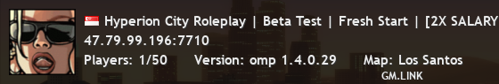 Hyperion City Roleplay | Beta Test | Fresh Start | [2X SALARY]
