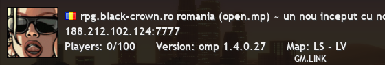 rpg.black-crown.ro romania (open.mp) ~ un nou inceput cu noi