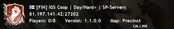 [FIN] IGS Coop | Day/Hard+ | SP-Servers