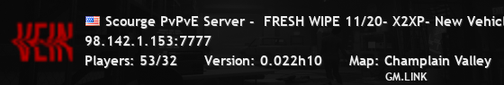 Scourge PvPvE Server -  FRESH WIPE 11/20- X2XP- New Vehicles US