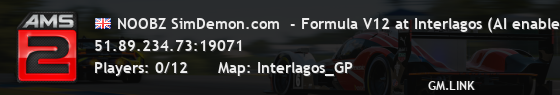 NOOBZ SimDemon.com  - Formula V12 at Interlagos (AI enabled)