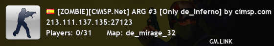 [ZOMBIE][CiMSP.Net] ARG #3 [Only de_Inferno] by cimsp.com