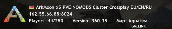 ArkMoon x5 PVE NOMODS Cluster Crossplay EU/EN/RU