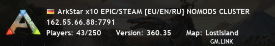 ArkStar x10 EPIC/STEAM [EU/EN/RU] NOMODS CLUSTER
