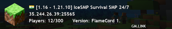[1.16 - 1.21.10] IceSMP Survival SMP 24/7