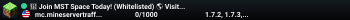 🌌 Join MST Space Today! (Whitelisted) 🌎 Visit us at MineServerTraffic.space!