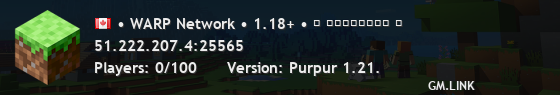 • WARP Network • 1.18+ • ≪ ꜱᴜʀᴠɪᴠᴀʟ ≫