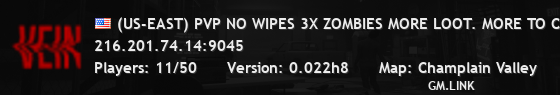 (US-EAST) PVP NO WIPES 3X ZOMBIES MORE LOOT. MORE TO COME! JOIN
