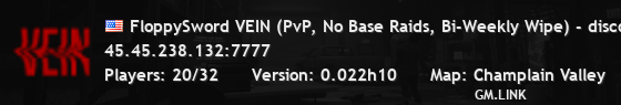 FloppySword VEIN (PvP, No Base Raids, Bi-Weekly Wipe) - discord