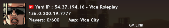 Yeni IP : 54.37.194.16 - Vice Roleplay