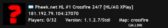 Pheek.net HL #1 Crossfire 24/7 [HL/AG XPlay]