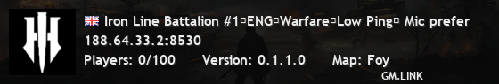 Iron Line Battalion #1│ENG│Warfare│Low Ping│ Mic prefer