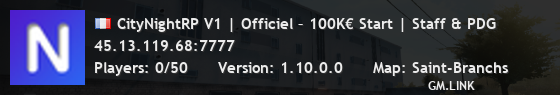 CityNightRP V1 | Officiel – 100K€ Start | Staff & PDG