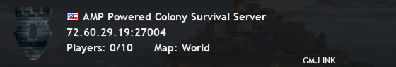AMP Powered Colony Survival Server