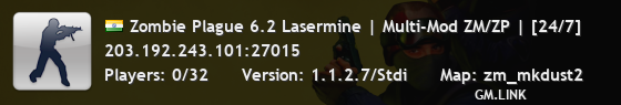 Zombie Plague 6.2 Lasermine | Multi-Mod ZM/ZP | [24/7]