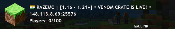 RAZEMC | [1.16 - 1.21+] ✨ VENOM CRATE IS LIVE! ✨