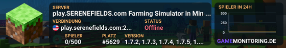 play.SERENEFIELDS.com Farming Simulator in Minecraft!