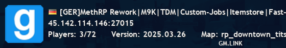 [GER]MethRP Rework|M9K|TDM|Custom-Jobs|Itemstore|Fast-Dl