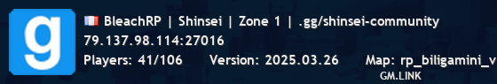 BleachRP | Shinsei | Zone 1 | .gg/shinsei-community