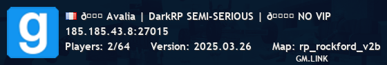 🌌 Avalia | DarkRP SEMI-SERIOUS | 🎟️ NO VIP