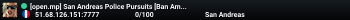 [open.mp] San Andreas Police Pursuits [Ban Amnesty]