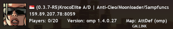 (0.3.7-R5)KrocoElite A/D | Anti-Cleo/Moonloader/Sampfuncs