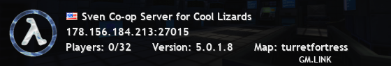 Sven Co-op Server for Cool Lizards