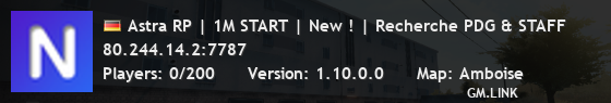 Astra RP | 1M START | New ! | Recherche PDG & STAFF
