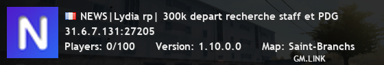 NEWS|Lydia rp| 300k depart recherche staff et PDG