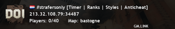 #strafersonly [Timer | Ranks | Styles | Anticheat]