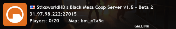StixsworldHD's Black Mesa Coop Server v1.5 - Beta 2