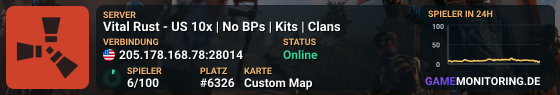 Vital Rust - US 10x | No BPs | Kits | Clans